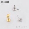 3D MARQUISE TEARDROP TOP THREADLESS PUSH IN ASTM F136 IMPLANT GRADE TITANIUM LABRET SET